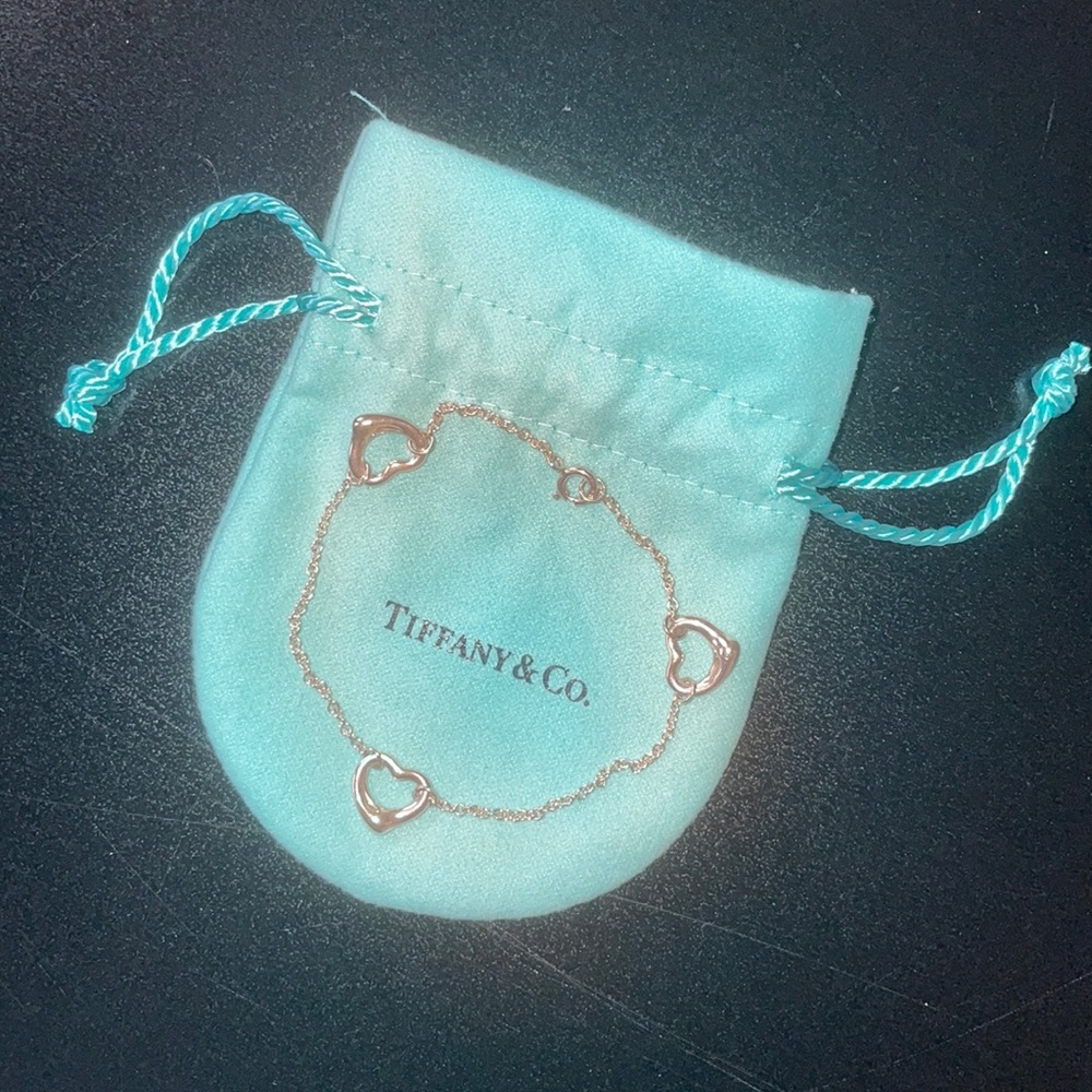 Tiffany & Co. Triple Open Heart Silver Bracelet